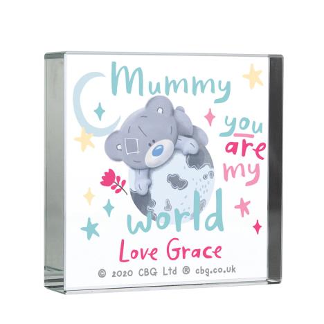 Personalised You Are My World Me to You Large Crystal Block £17.99